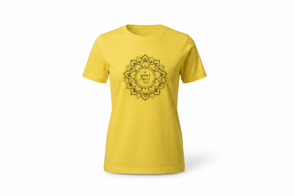 Women Mandala Art Cotton T-Shirt