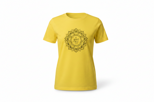 Women Mandala Art Cotton T-Shirt