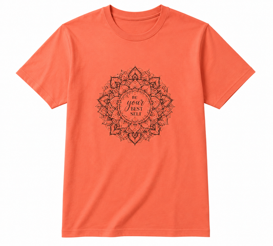 Women Mandala Art Cotton T-Shirt