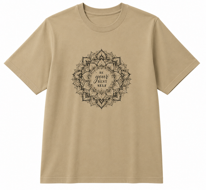 Women Mandala Art Cotton T-Shirt
