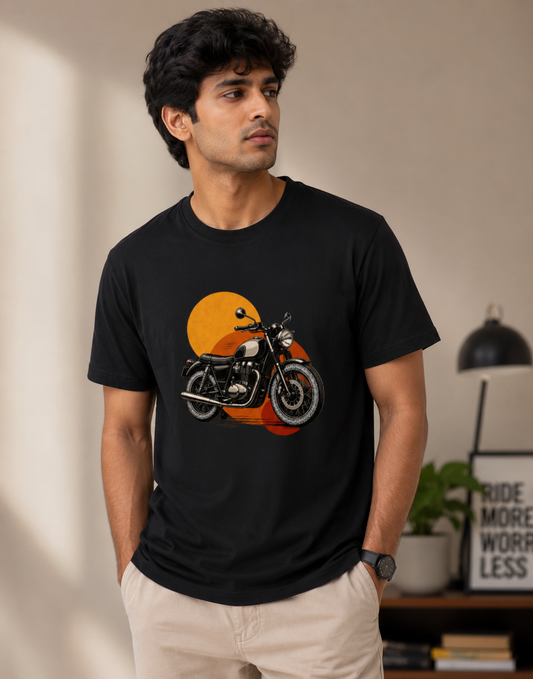Vintage Sunset Motorcycle Graphic Tee