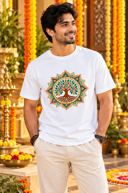 Mandala Tree of Life Oversized Graphic Tee