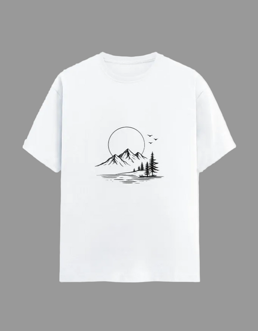 Minimalist Mountain Graphic T-Shirt