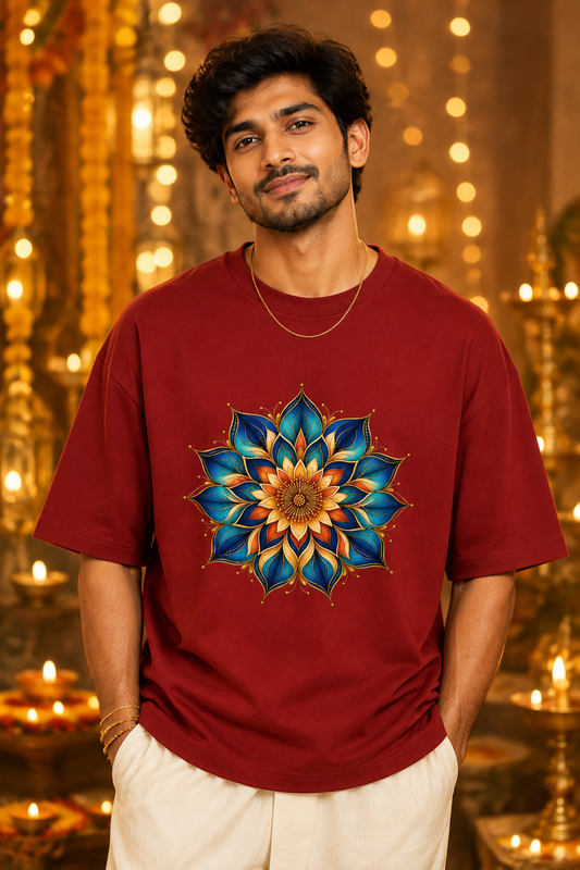 Mystic Blue Mandala Art Tee