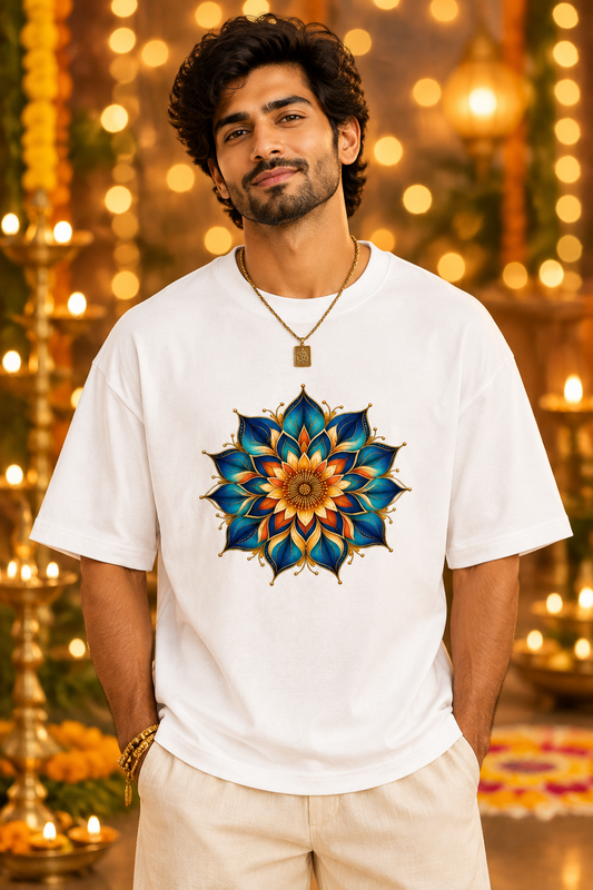 Mystic Blue Mandala Art Tee