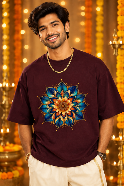 Mystic Blue Mandala Art Tee