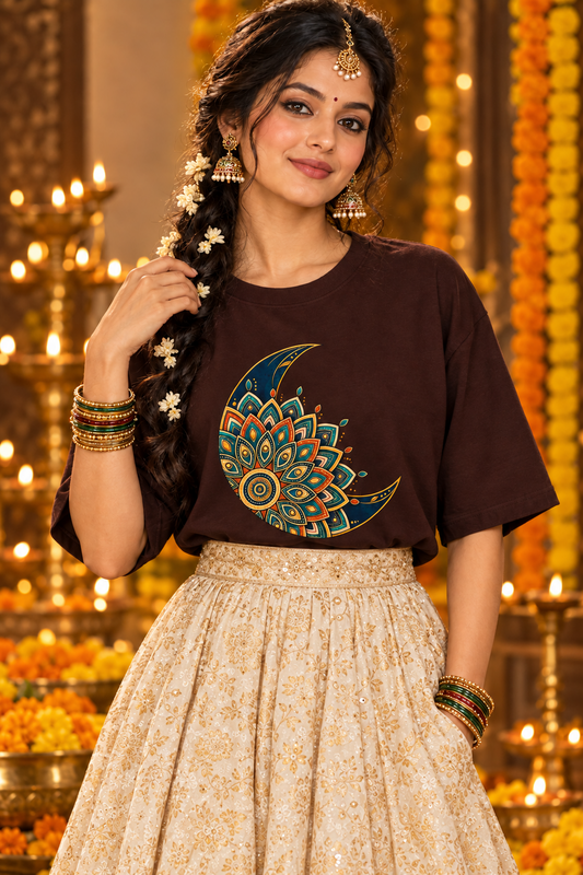 Festive Moon Mandala Women’s Tee