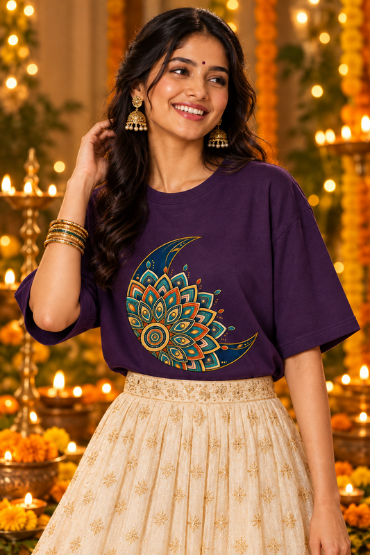 Festive Moon Mandala Women’s Tee