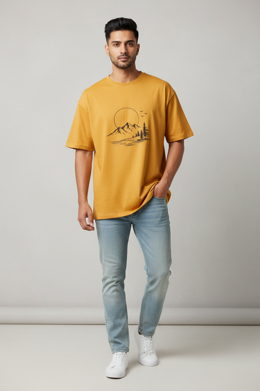 Minimalist Mountain Graphic T-Shirt