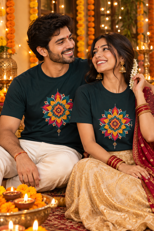 Festive Mandala Vibes Graphic Tee