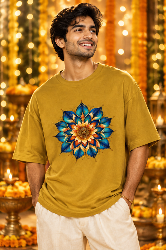 Mystic Blue Mandala Art Tee