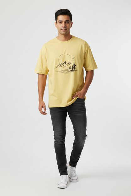 Minimalist Mountain Graphic T-Shirt