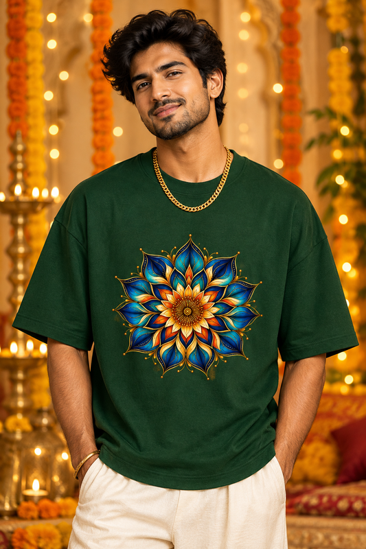 Mystic Blue Mandala Art Tee