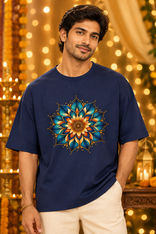 Mystic Blue Mandala Art Tee
