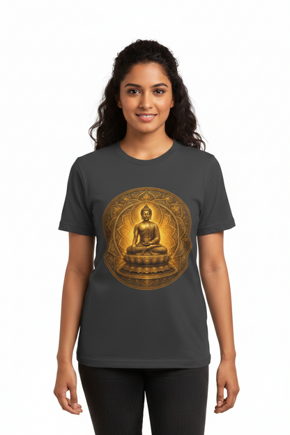 Golden Buddha Mandala Women Tee