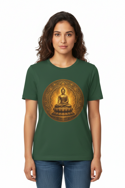 Golden Buddha Mandala Women Tee