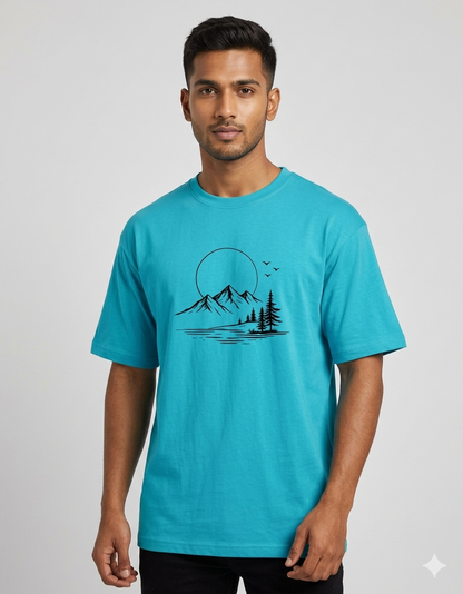Minimalist Mountain Graphic T-Shirt