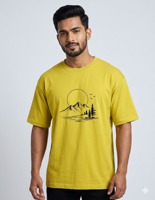 Minimalist Mountain Graphic T-Shirt